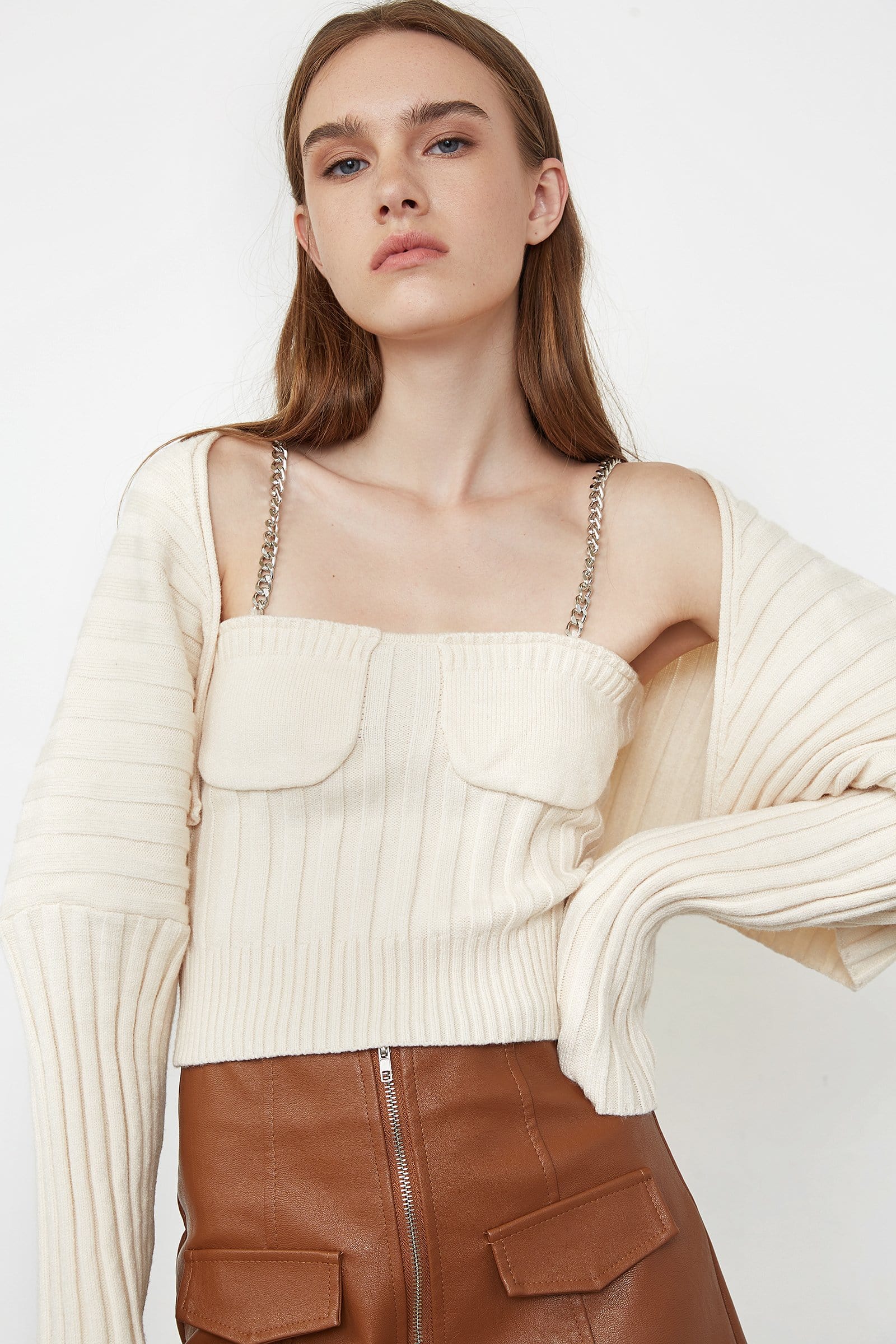 Fatimah White Knit Set