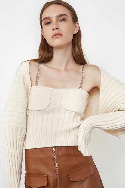 Fatimah White Knit Set