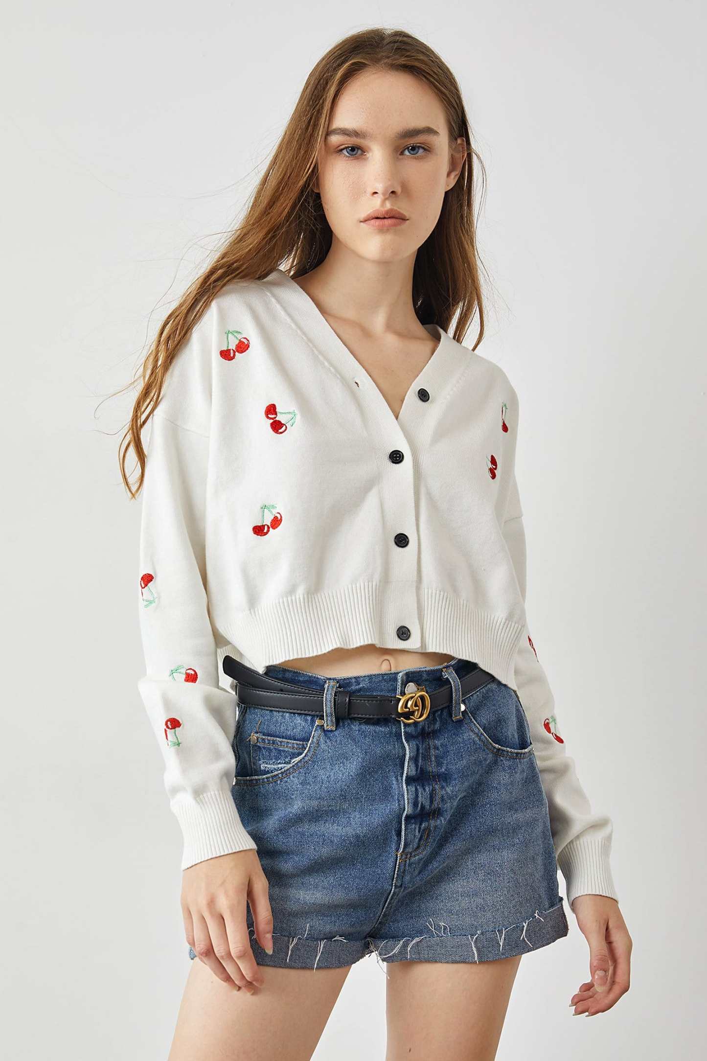 Mariko White Sweet Cardigan