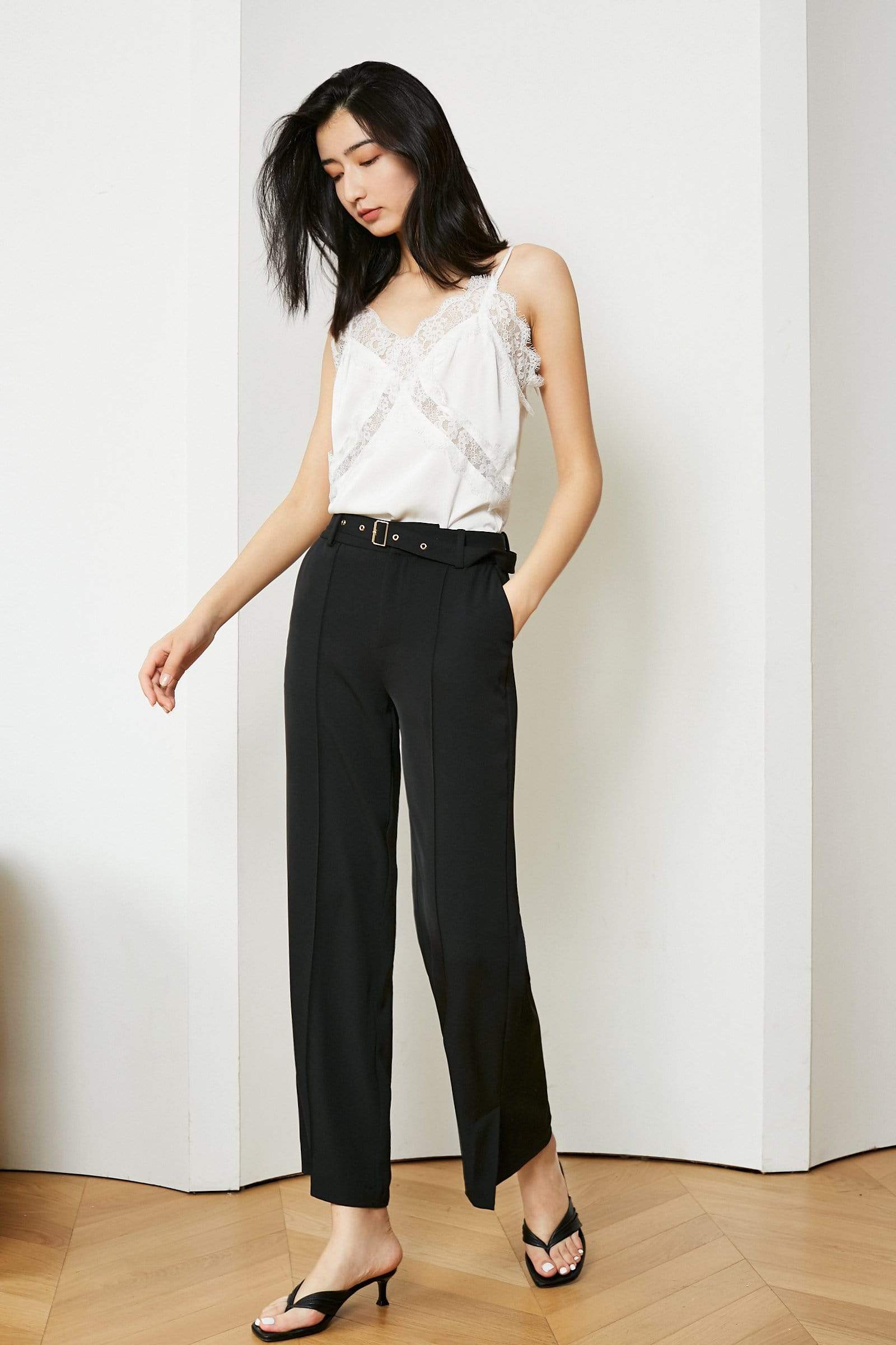 Studded Oxford Pants