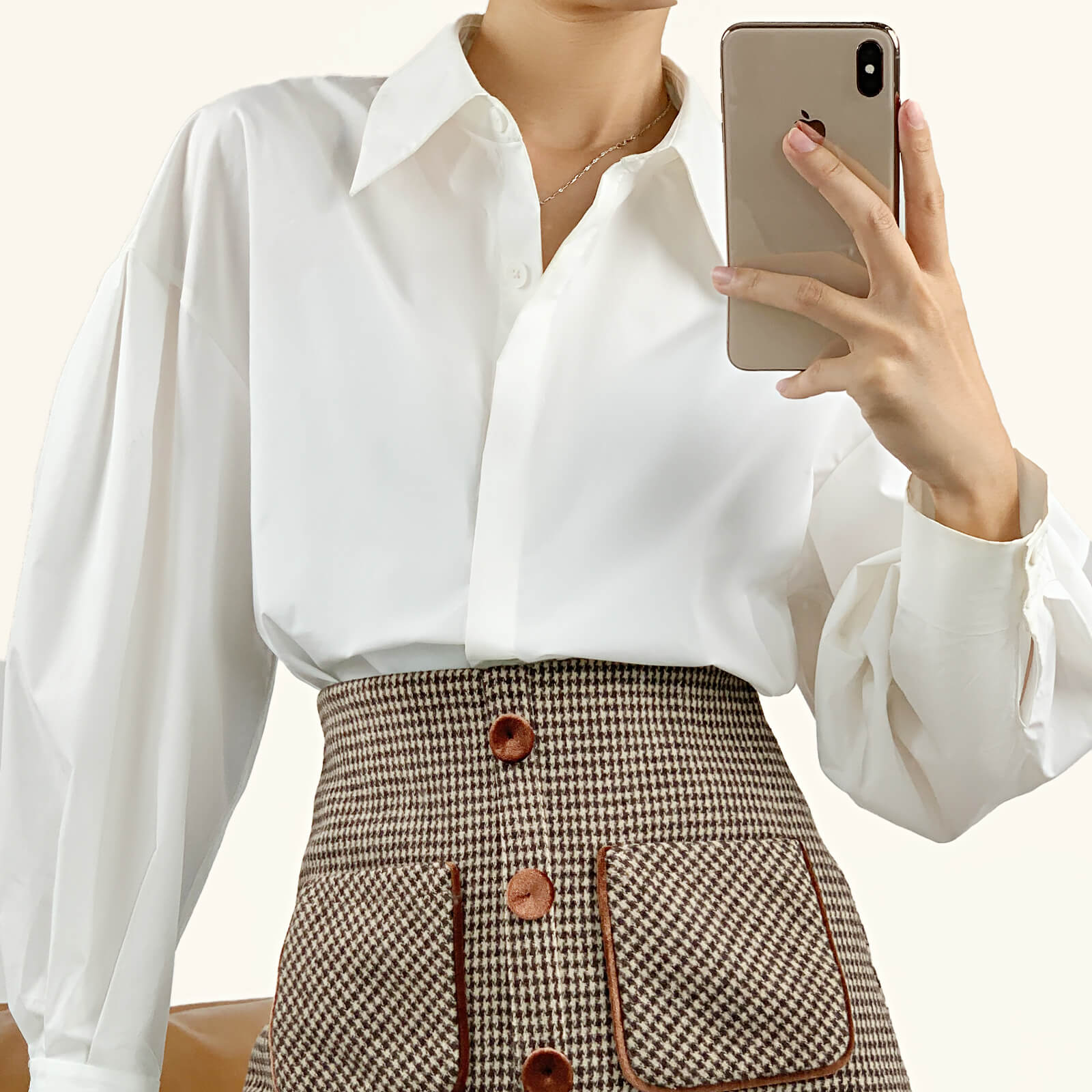 【美品⠀】LANTERN SLEEVE BLOUSE アイボリー Zimmermann Luminous Lantern Sleeve Blouse in Ivory Lavender