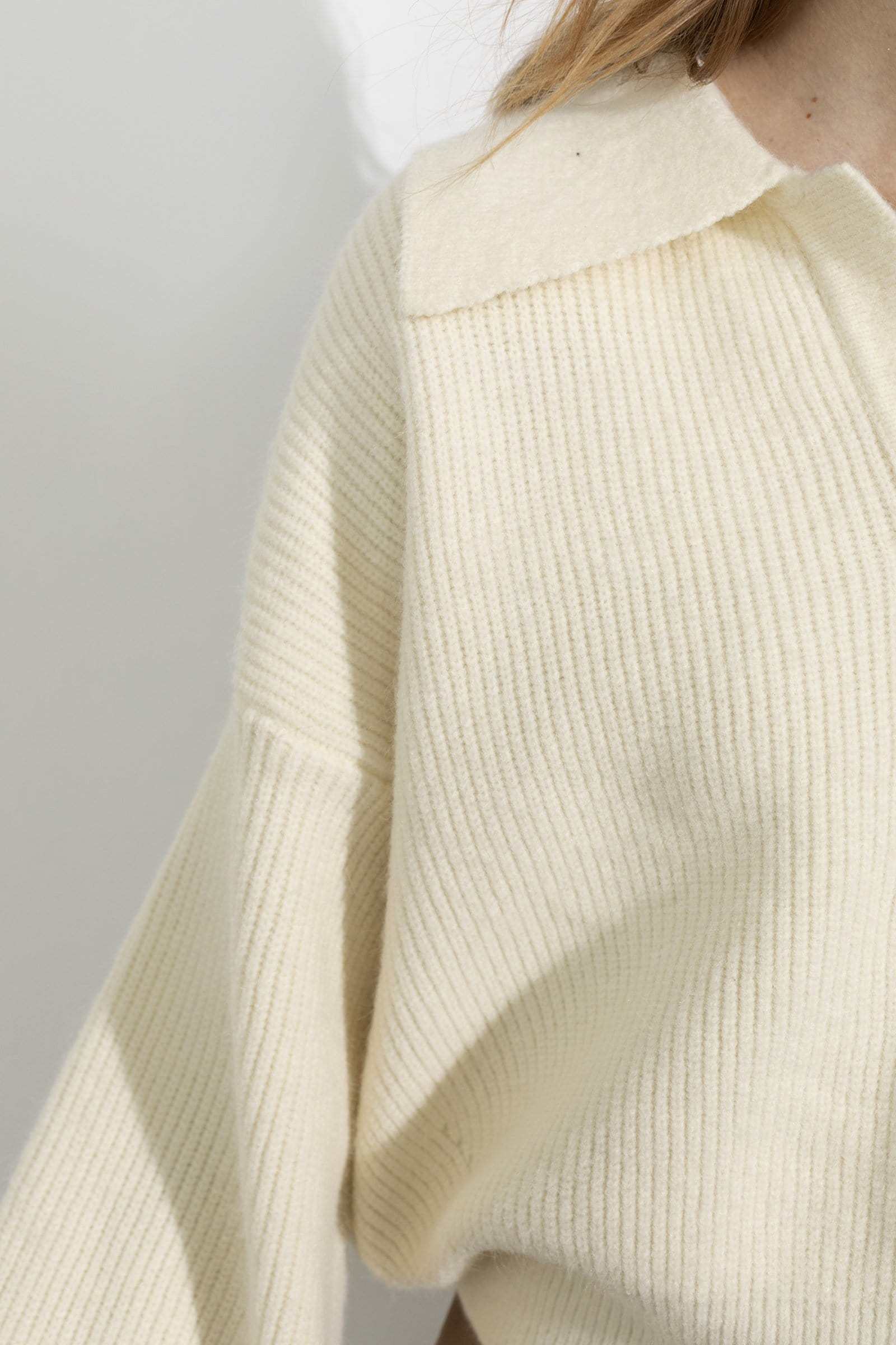 Henrietta Ivory Collared Sweater