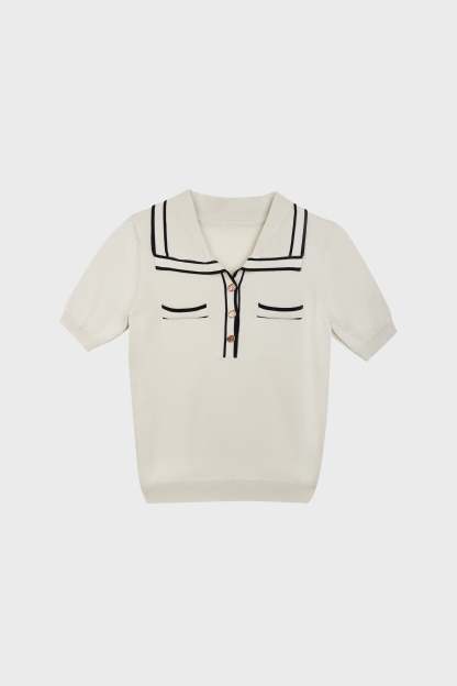 Anika Cornsilk Lapel Sweater