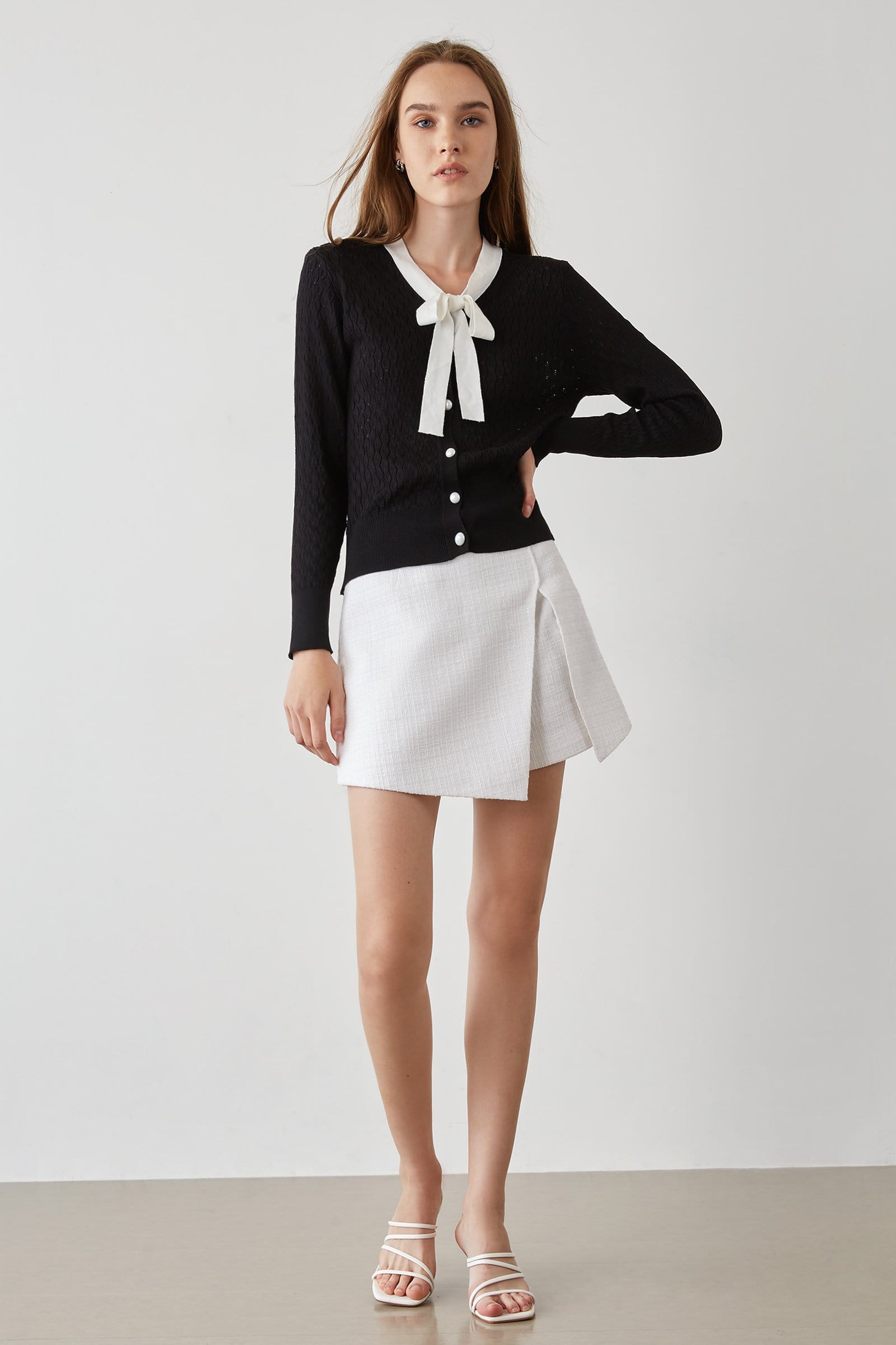Ashtyn Black Contrast Cardigan