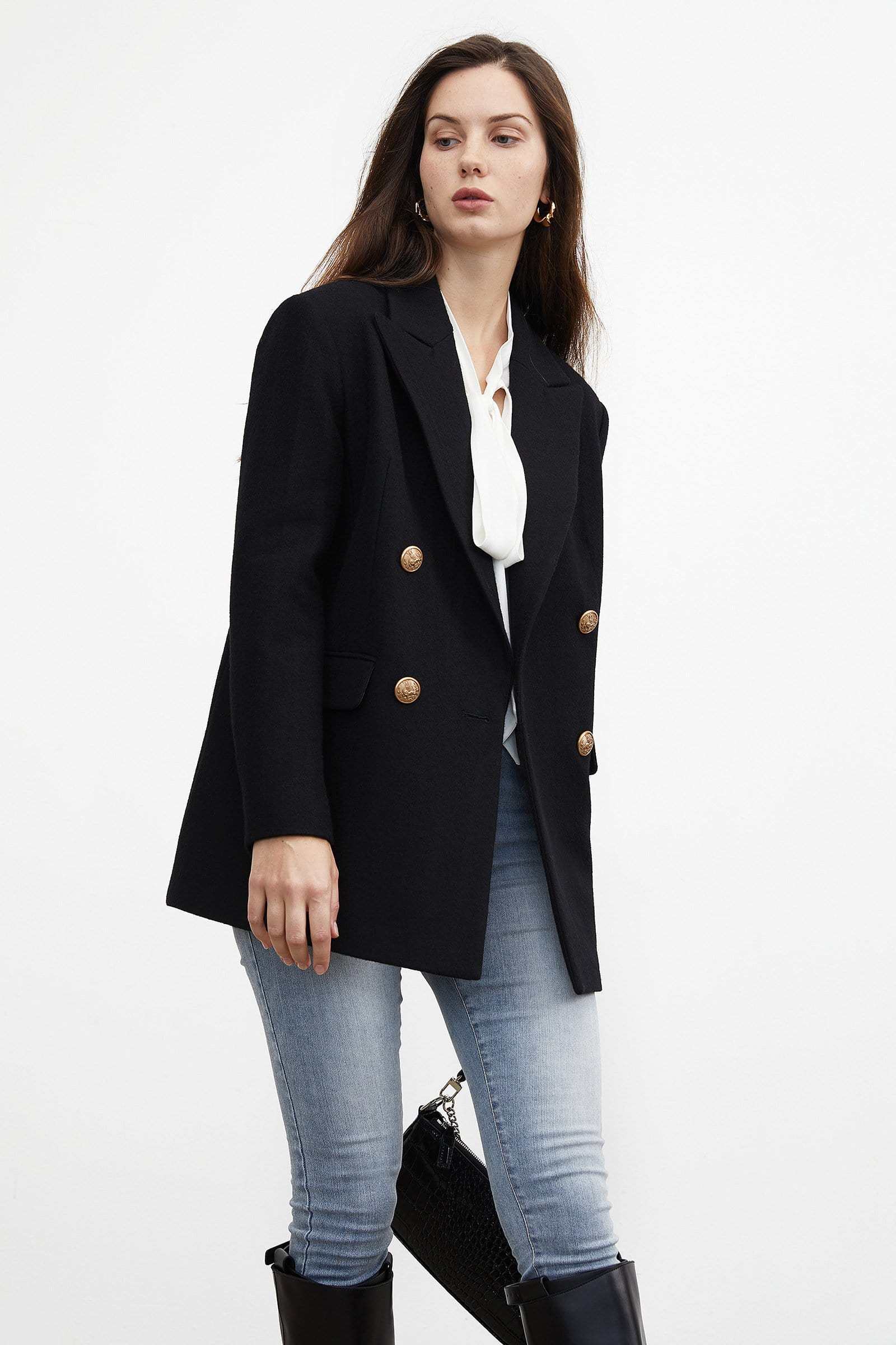 Hannah Black Blazer Jacket