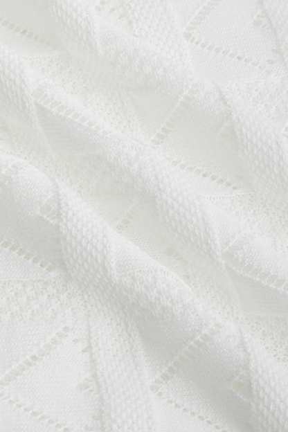 Cayden White Contrast Sweater