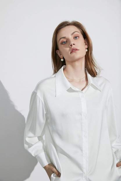 Business Essential Ivory Silky Blouse