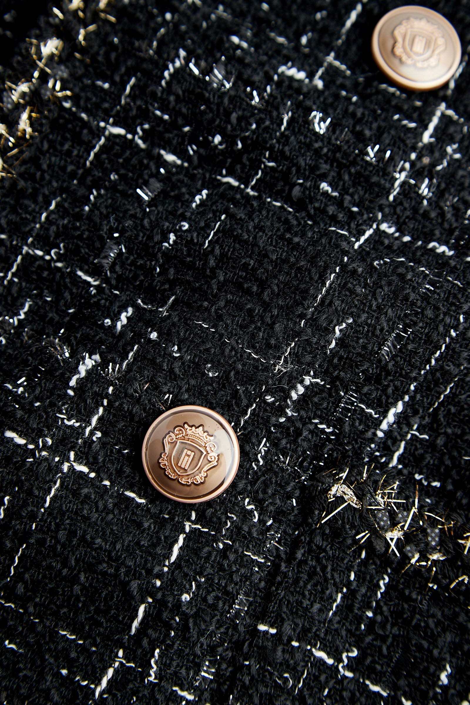 Abbas Black Double-Breasted Coat