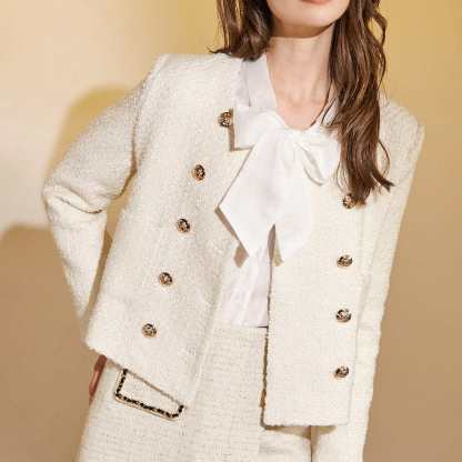 Ivory Double-Breasted Jacket