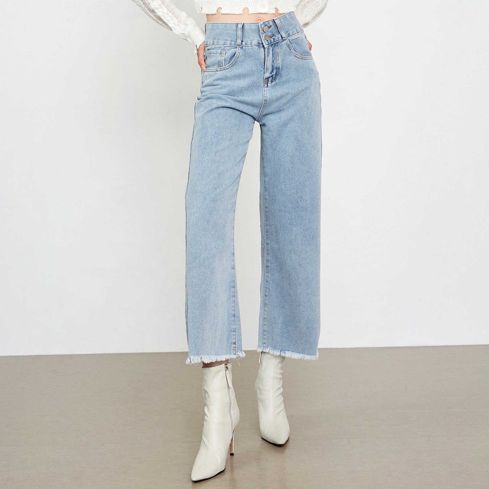 Auria Light Blue Ankle Jeans