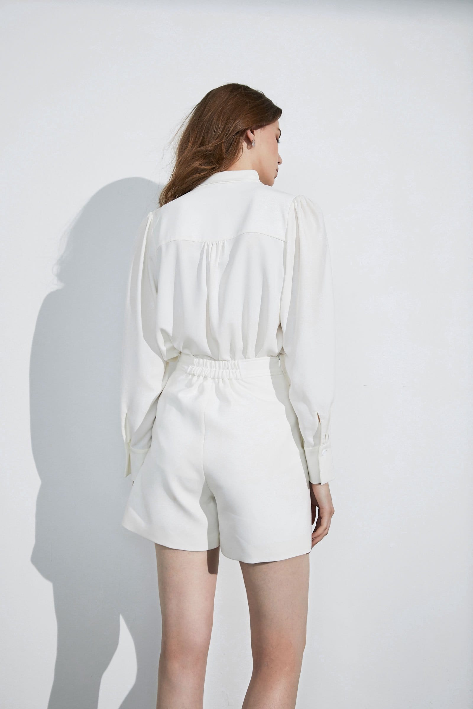 Business Essential White Bow-Tie Blouse