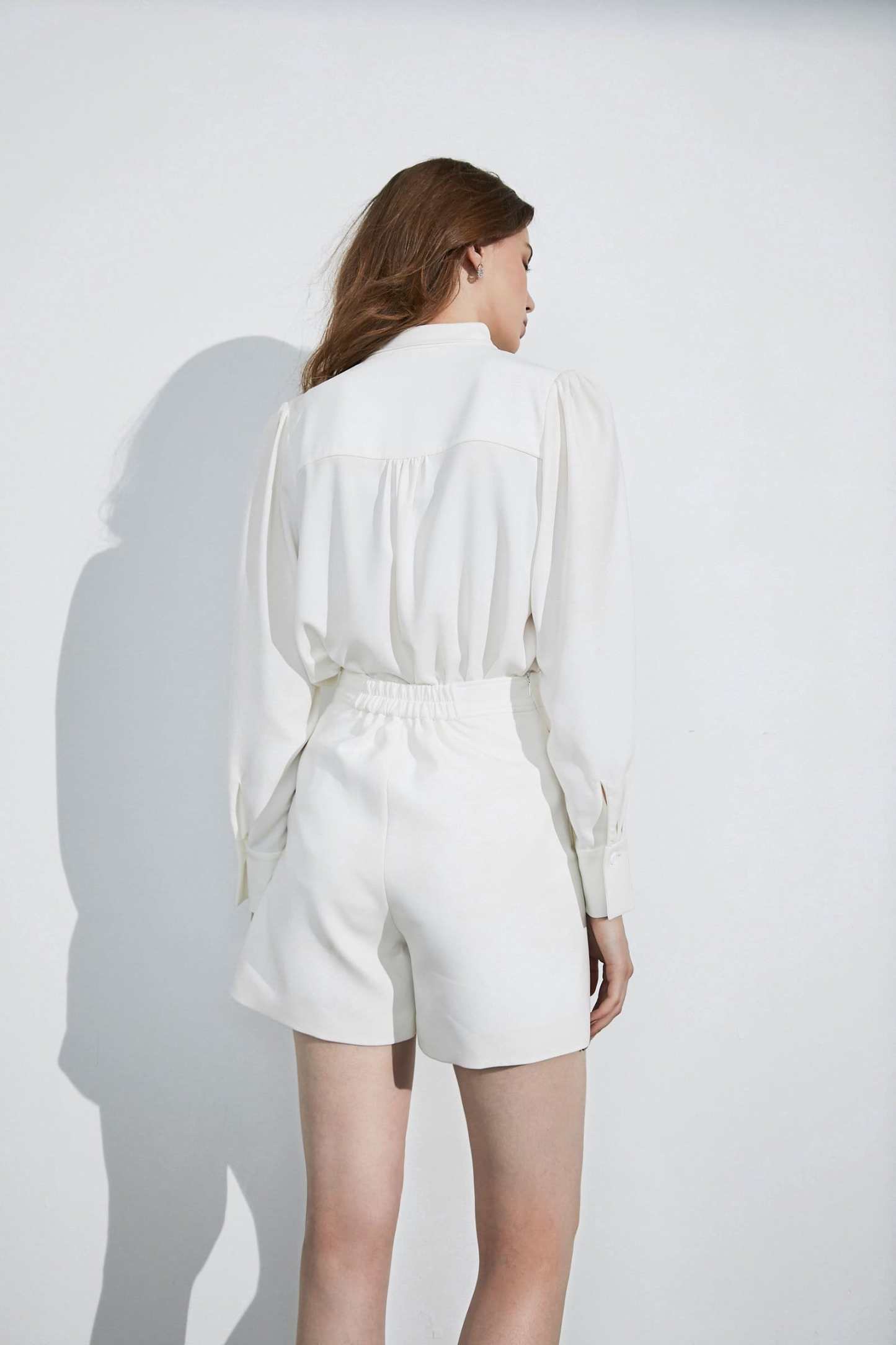 Business Essential White Bow-Tie Blouse