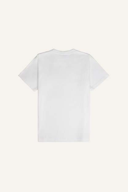 Women’s White Chest-Pocket Cotton T-Shirt