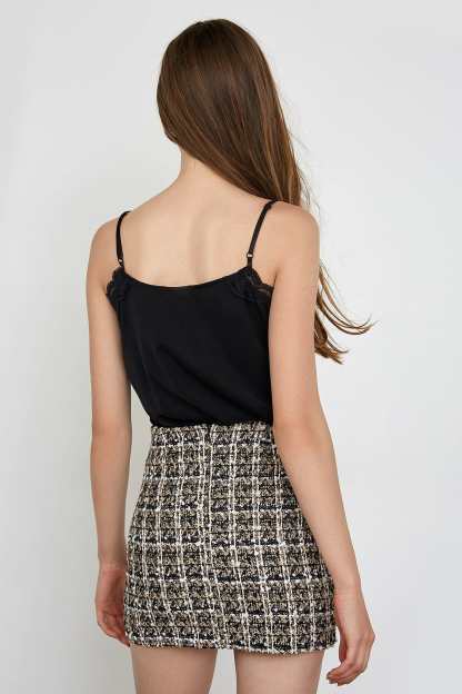 Alyse Black Lace Tank Top