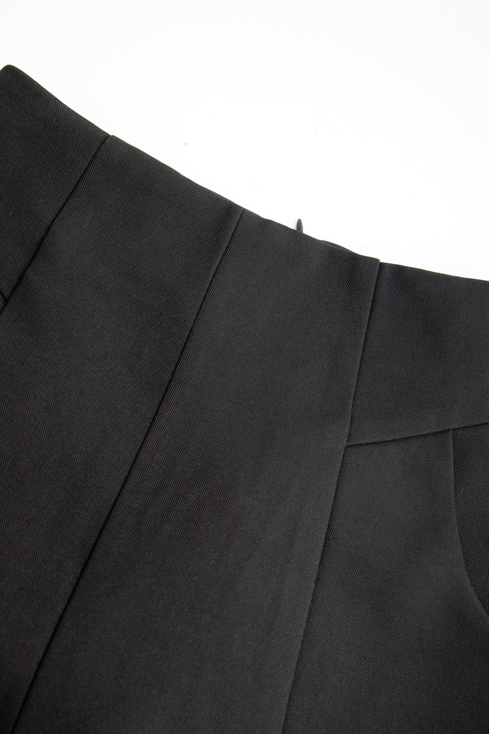 Black A-Line Seam-Detail Shorts
