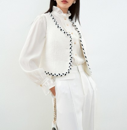Spring And Summer New Tops Casual French Shirt King Bomb Cost Effective Paragraph Texture Long-Sleeved Shirt Female