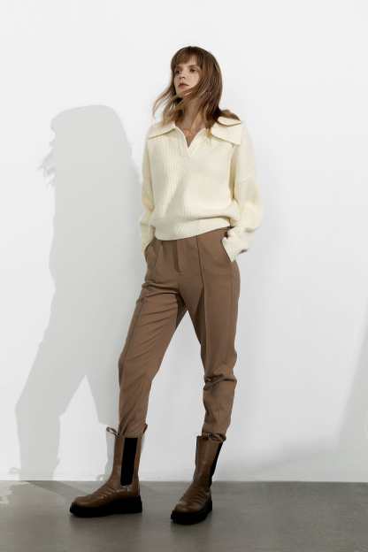 Henrietta Ivory Collared Sweater