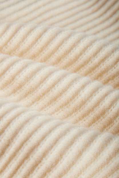 Leigha Beige Contrast knitted Cardigan