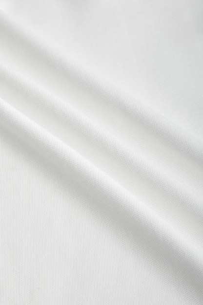 White Contrast Trim Embroidery Polo T-shirt