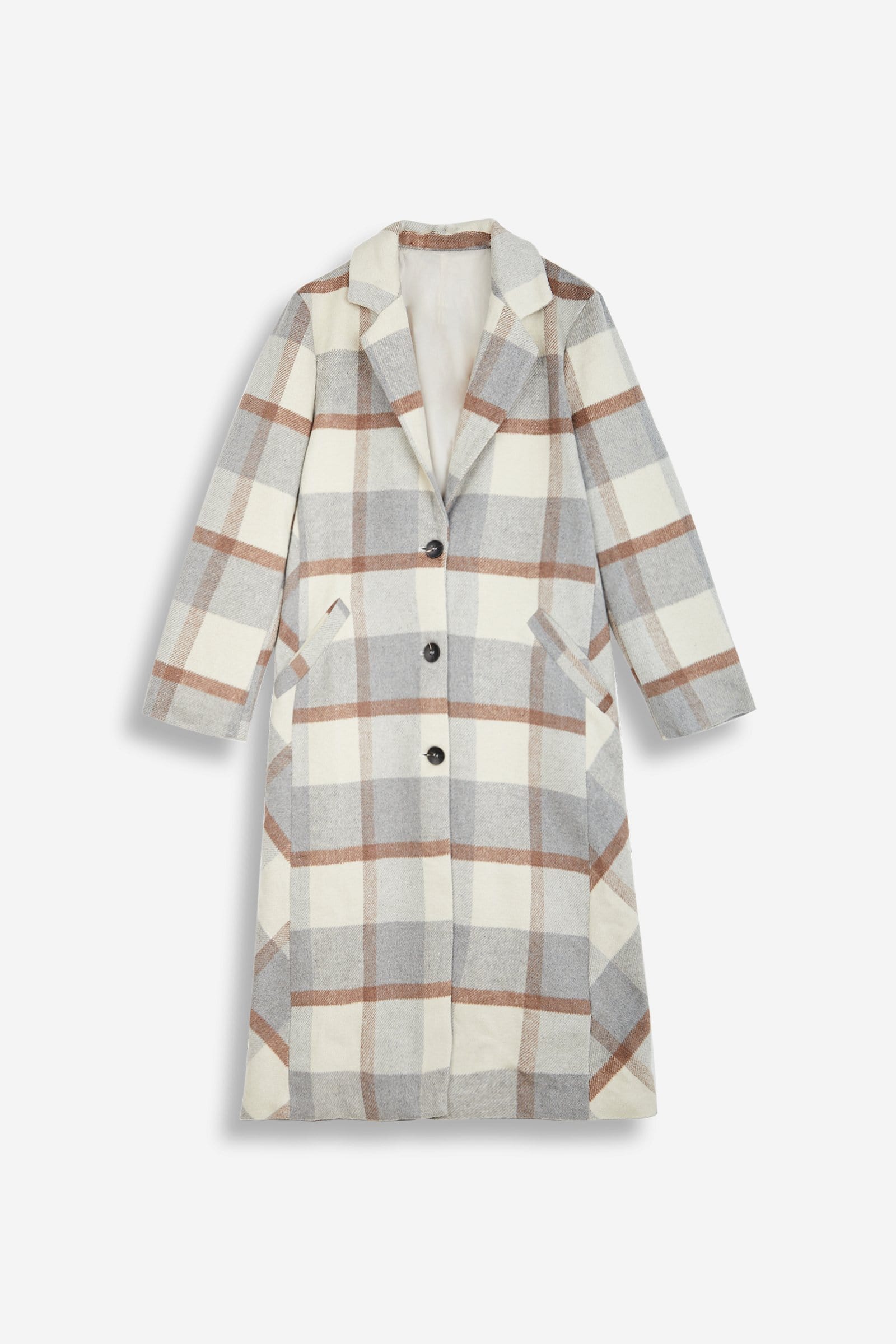 Alaine Plaid Oversized Trench Coat