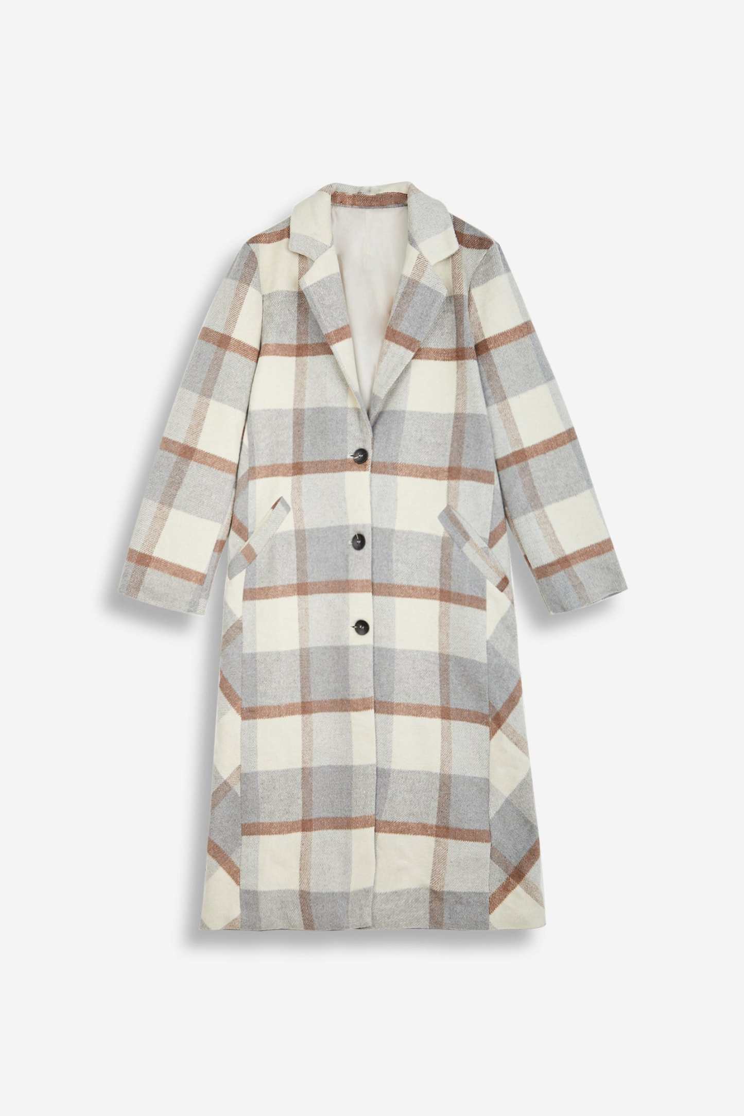 Alaine Plaid Oversized Trench Coat