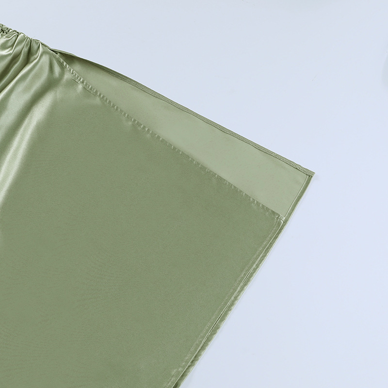 Green Slip Backless Split Dress