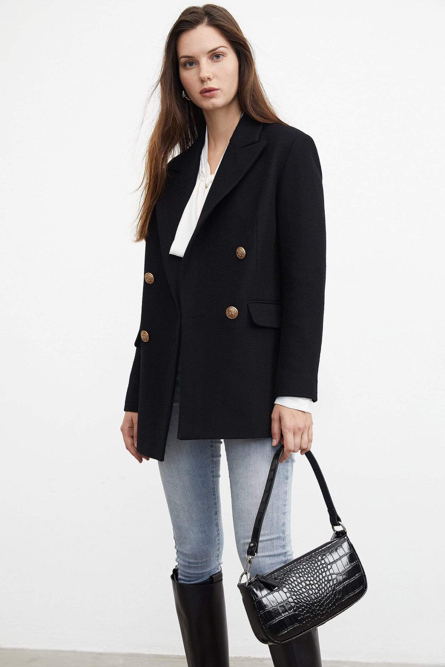 Hannah Black Blazer Jacket