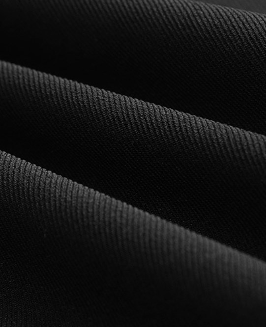 Black Wide-Leg Slip Pocket Straight Suit Pants