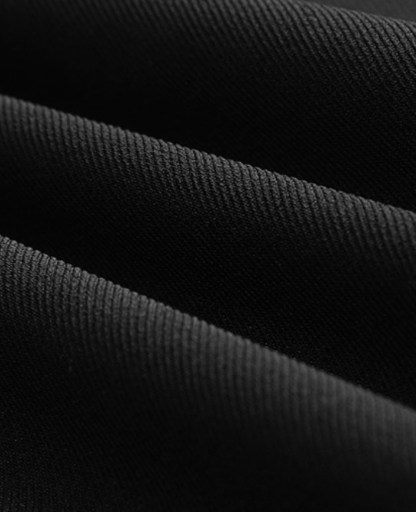 Black Wide-Leg Slip Pocket Straight Suit Pants