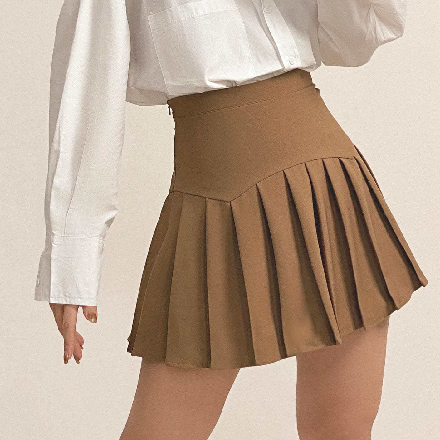 Peru Pleated High Rise Mini Skirt