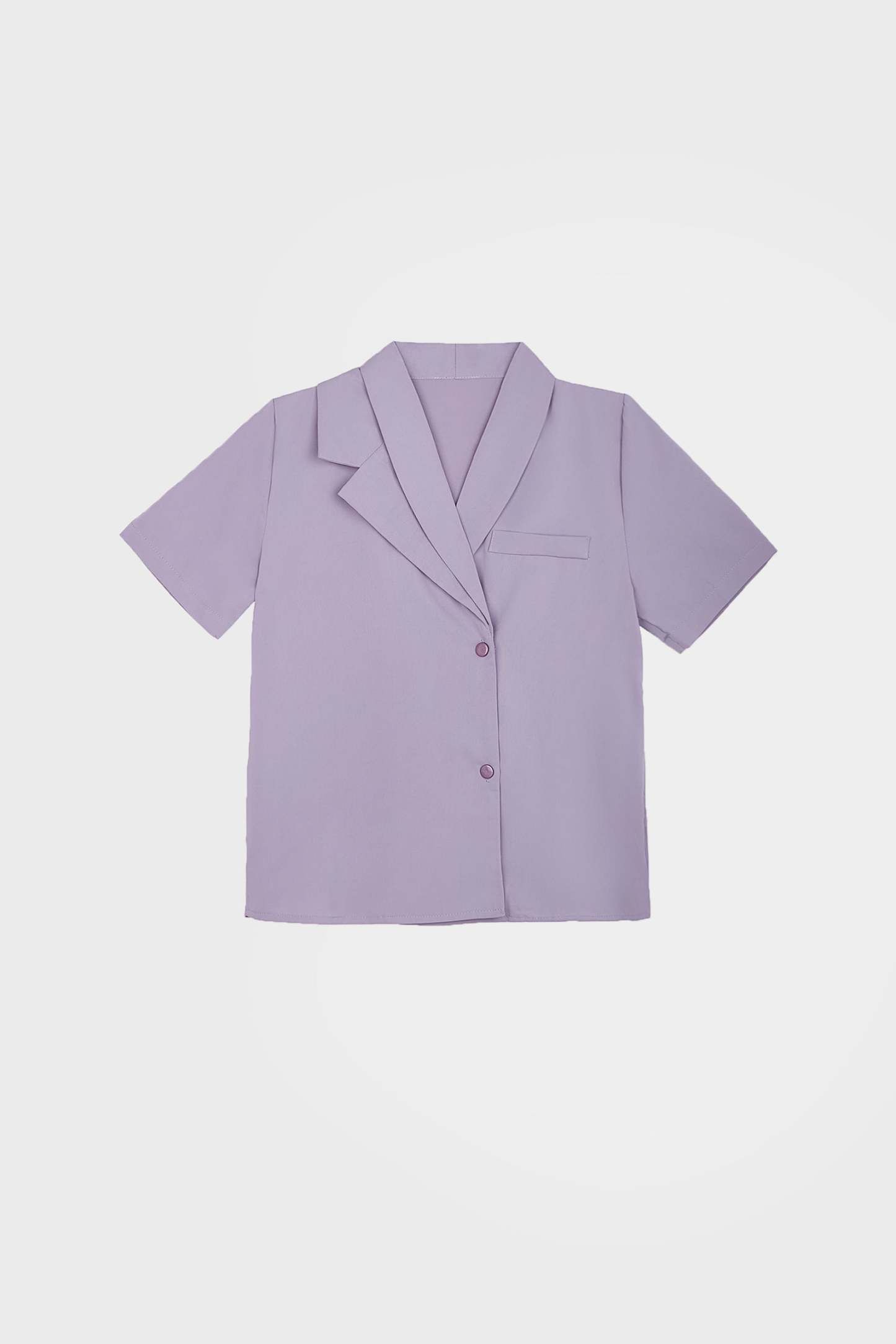 Medium Purple Asymmetric Button Down Shirt