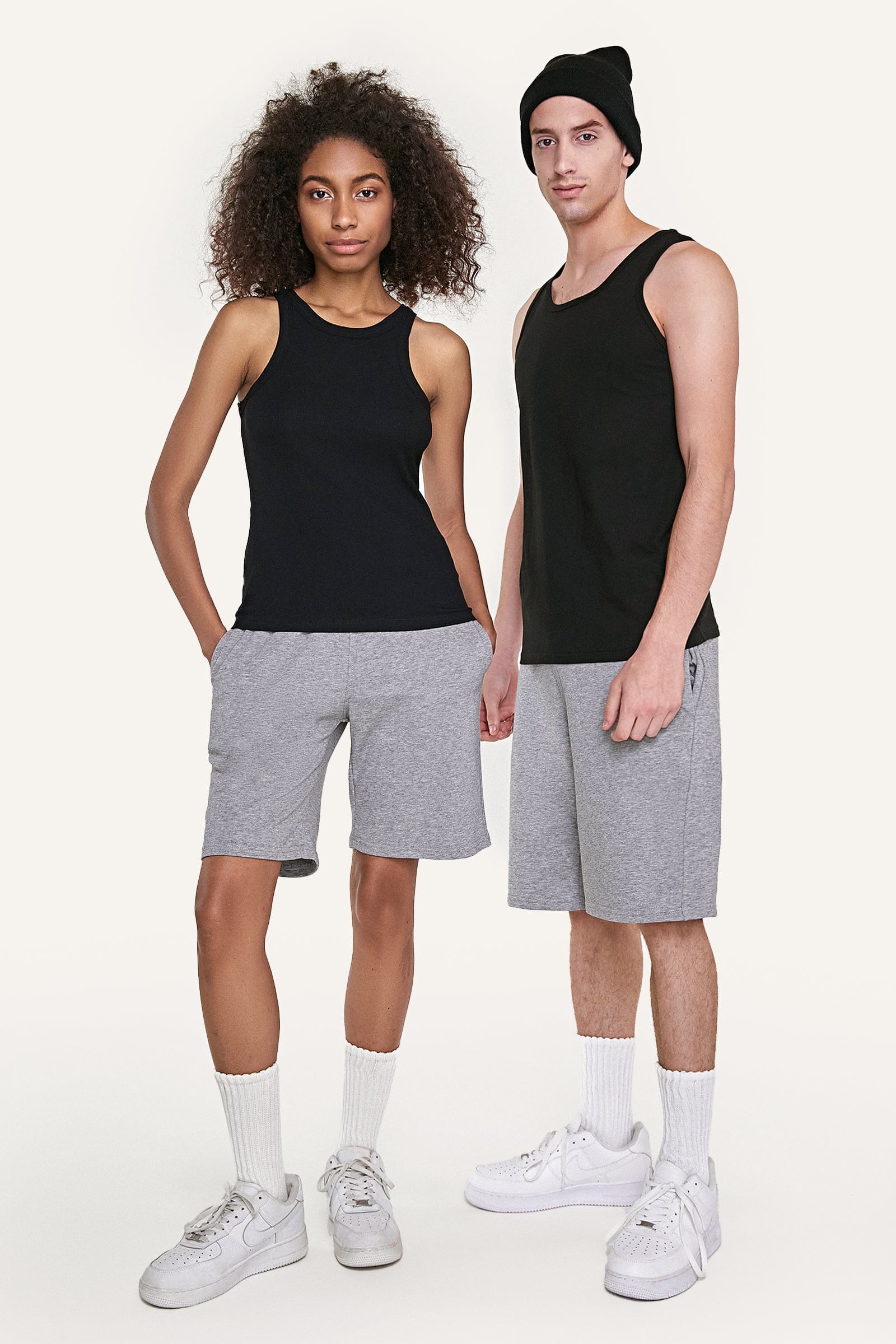 Women’s Light Grey Drawstring Longline Cotton Sportswear