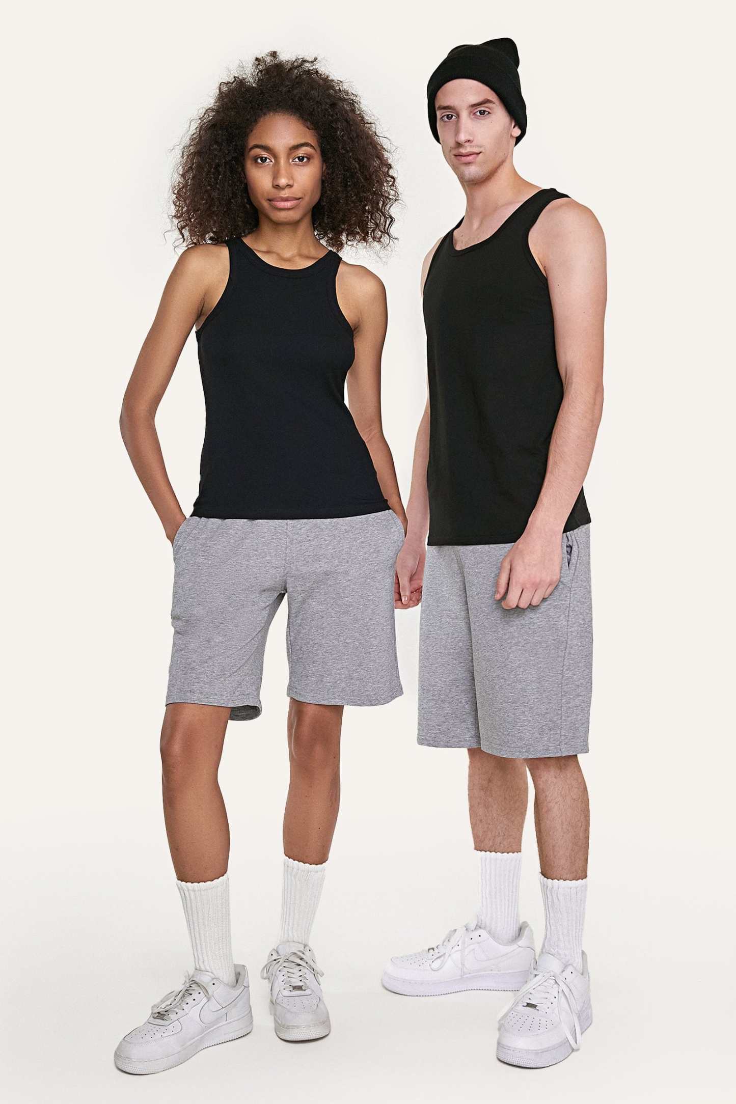 Women’s Light Grey Drawstring Longline Cotton Sportswear