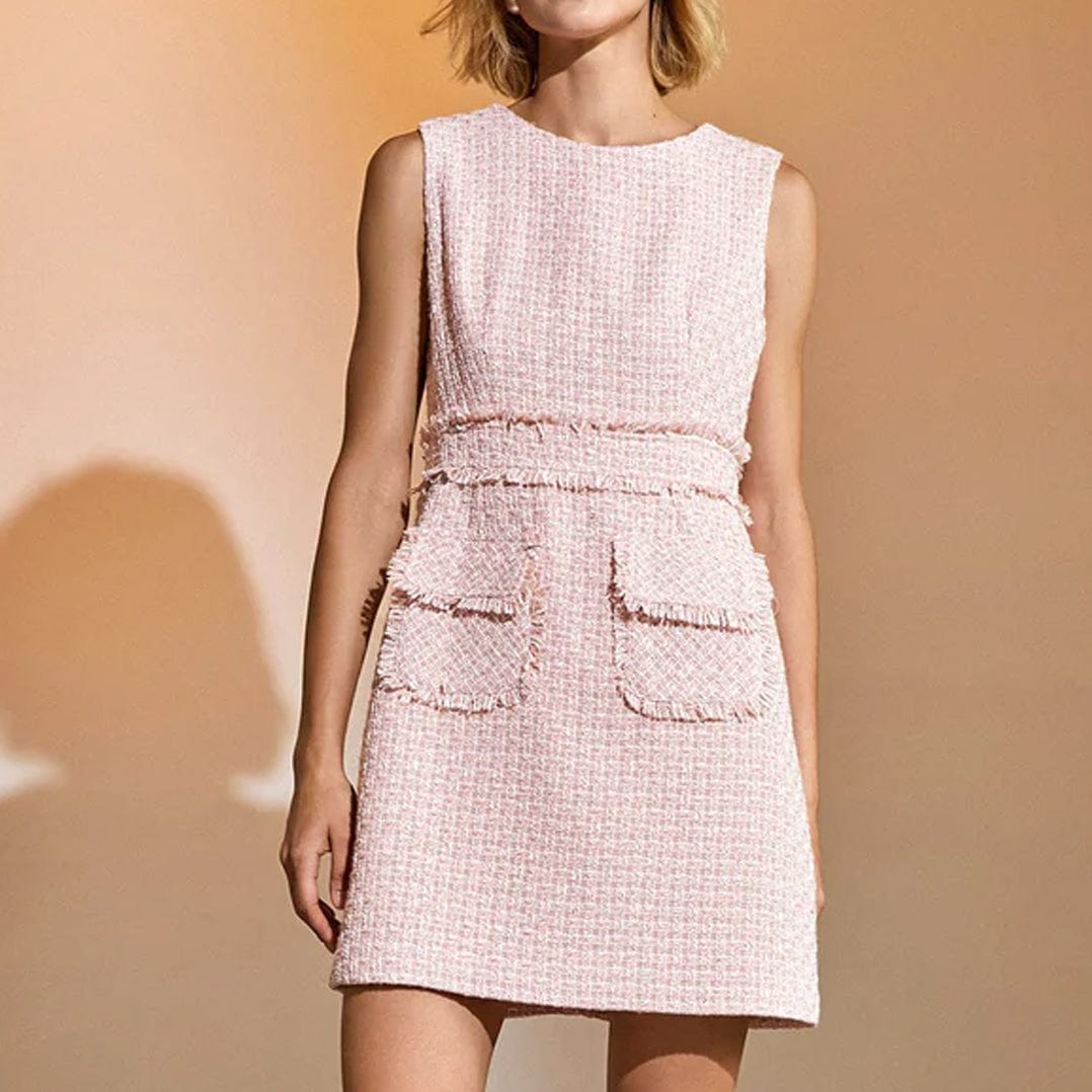 Abra Pink Vintage Mini Dress-J.ING