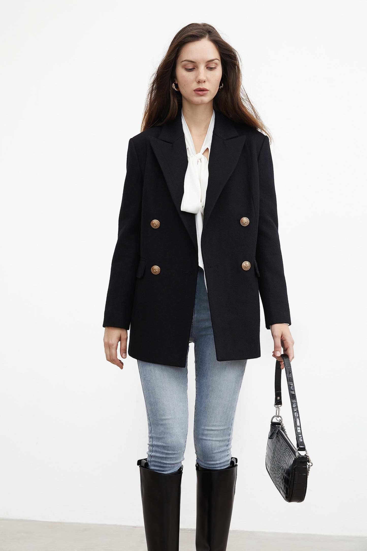 Hannah Black Blazer Jacket