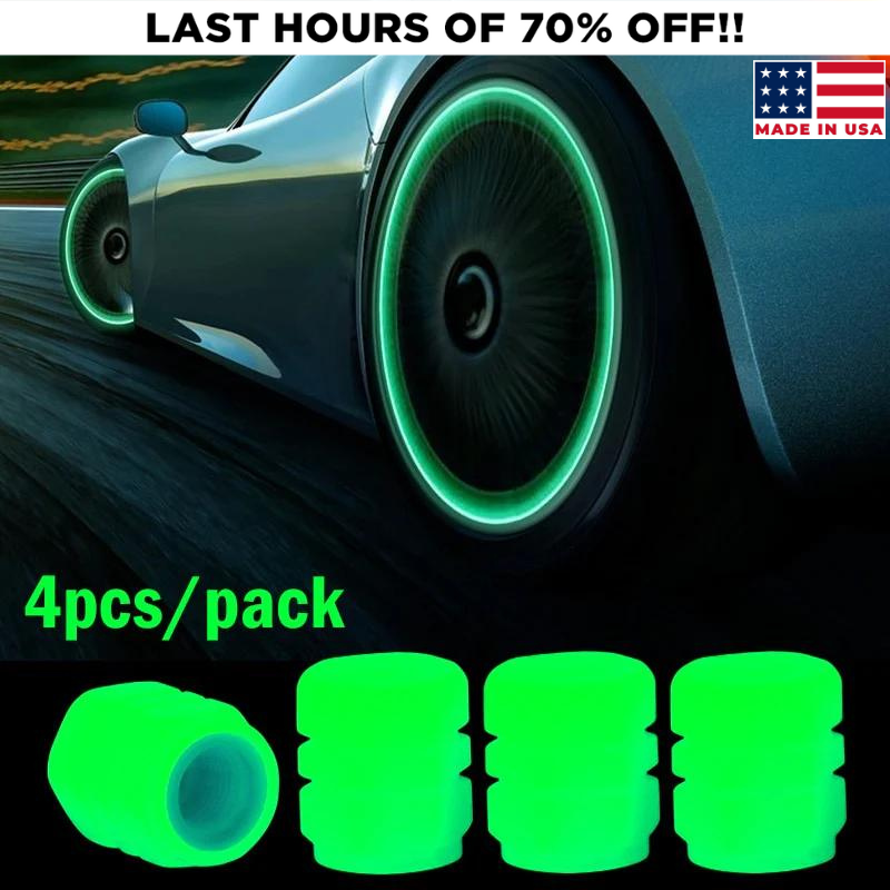 GlowValve™️ - Glow in The Dark Valve Caps (70% OFF)