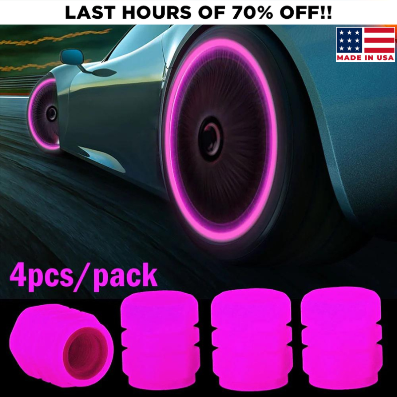 GlowValve™️ - Glow in The Dark Valve Caps (70% OFF)