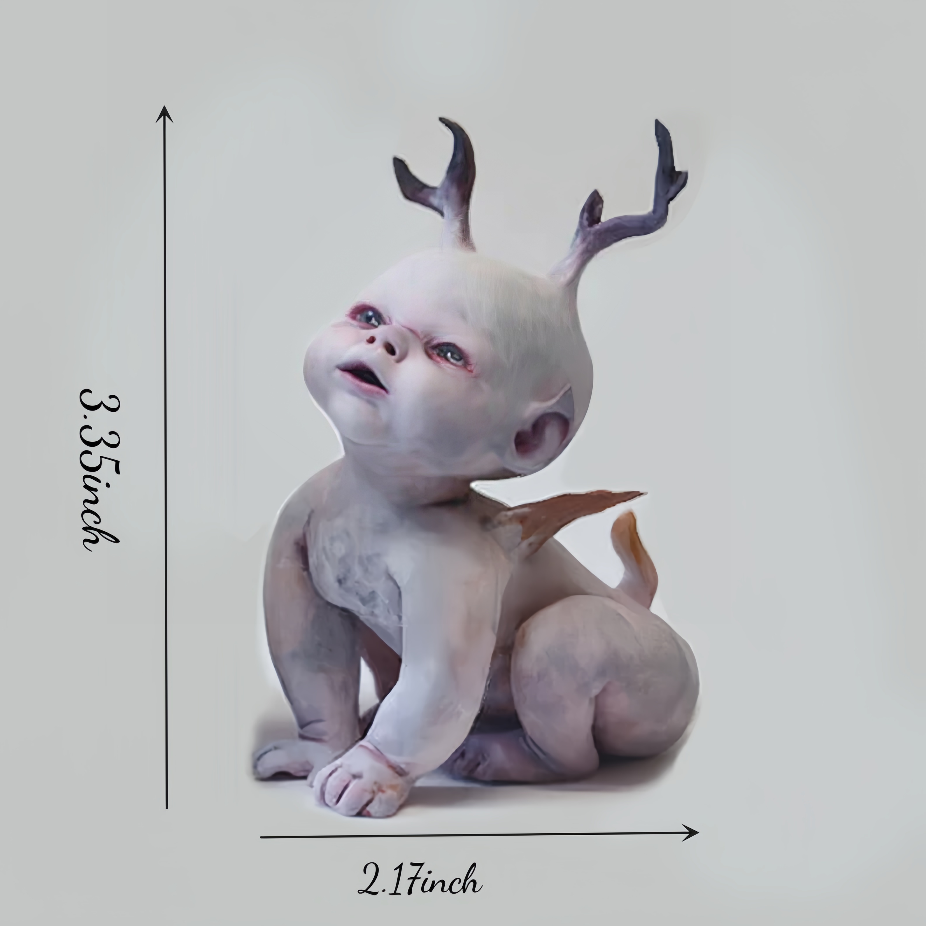 😱Scary Halloween Ghost Doll Resin Statue Ornament