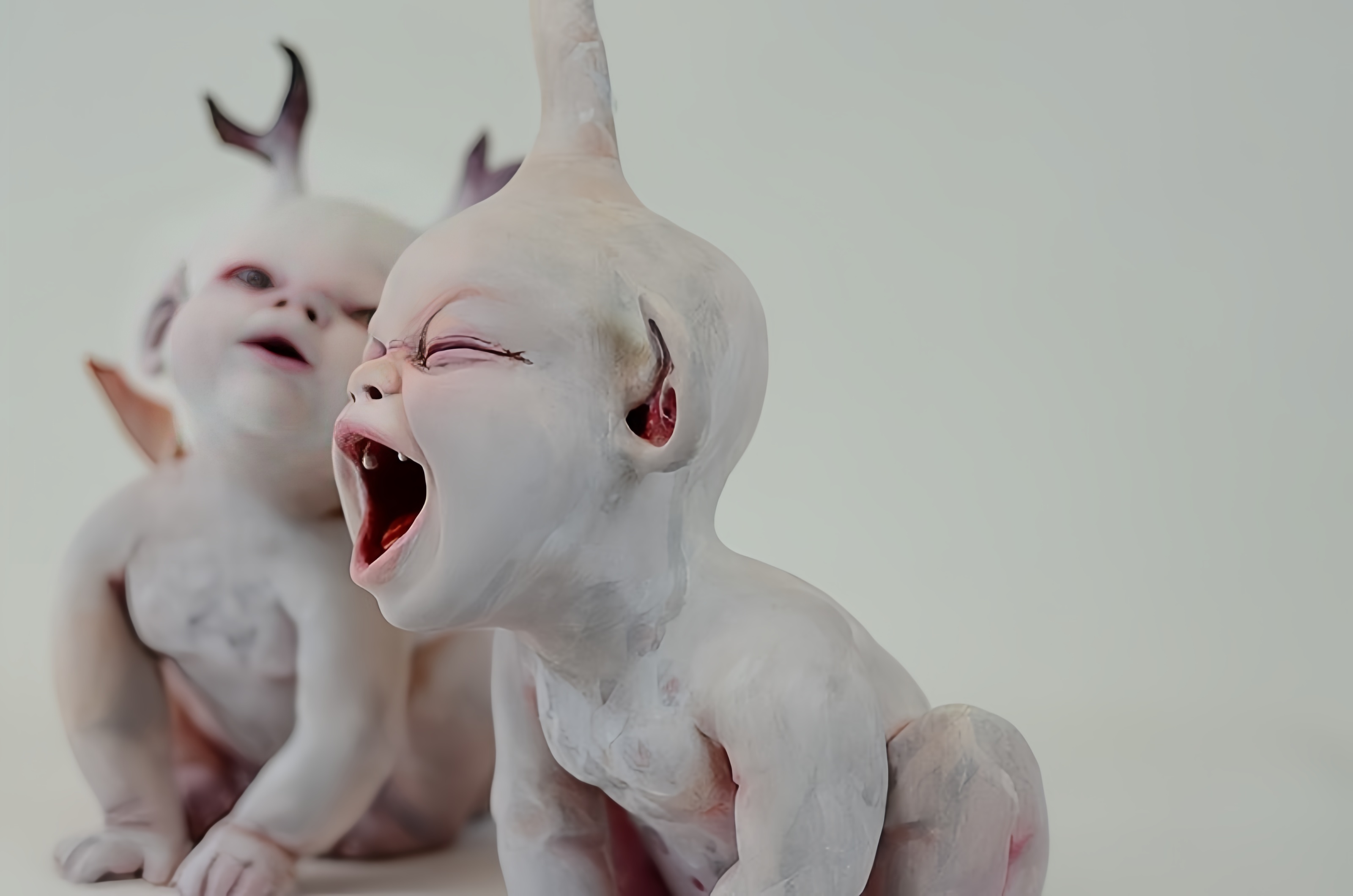 😱Scary Halloween Ghost Doll Resin Statue Ornament