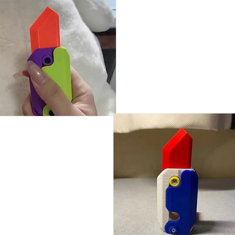 🔥HOT SALE🔥3D Printing Gravity Carrot Knife Decompression Push Card Small Toy