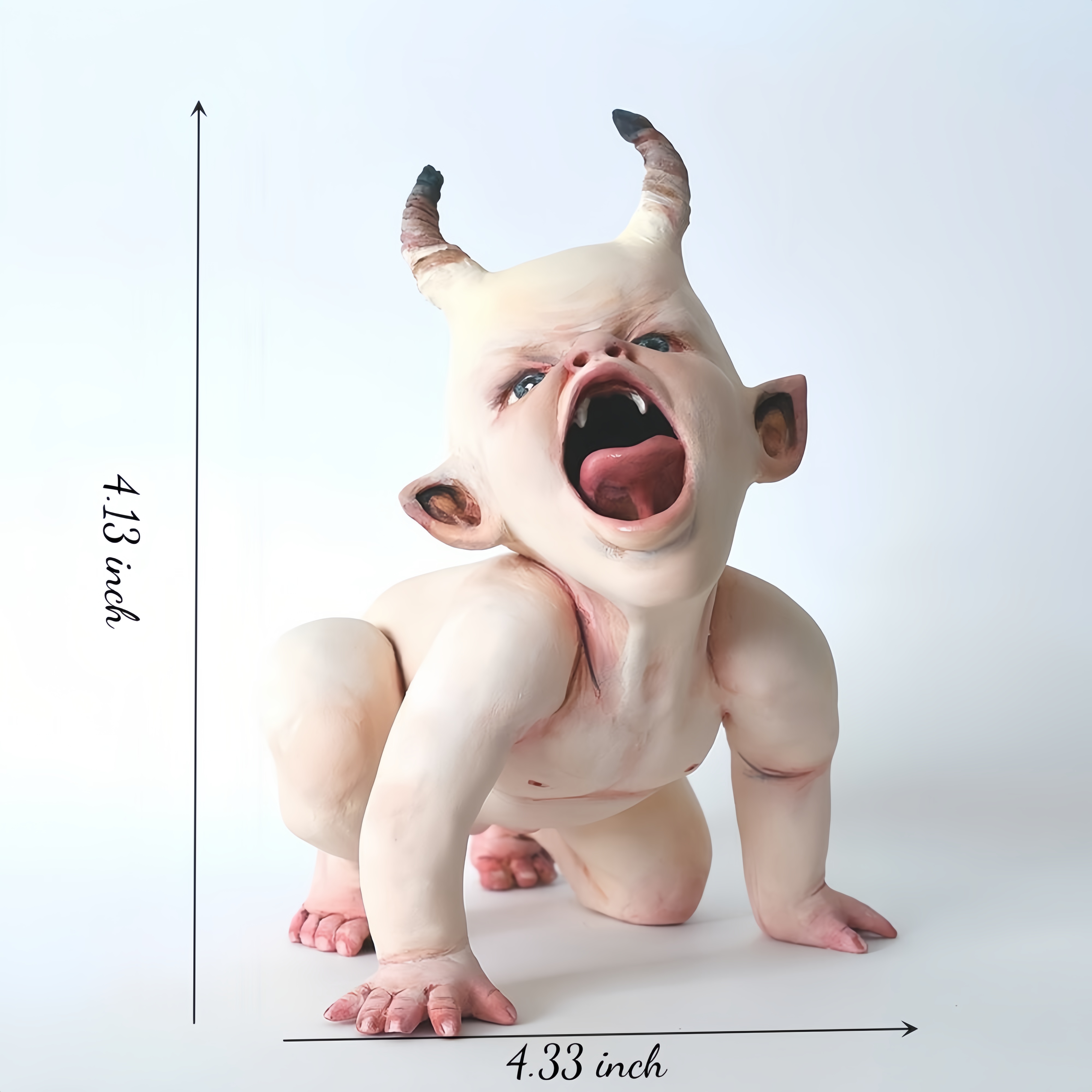 😱Scary Halloween Ghost Doll Resin Statue Ornament