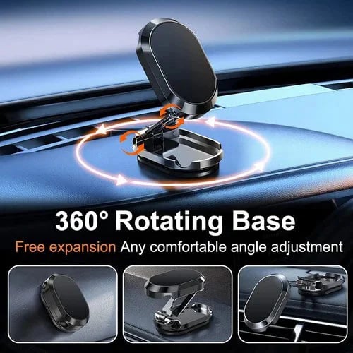 🔥Promotion  - Alloy Folding Magnetic Car Phone Holder