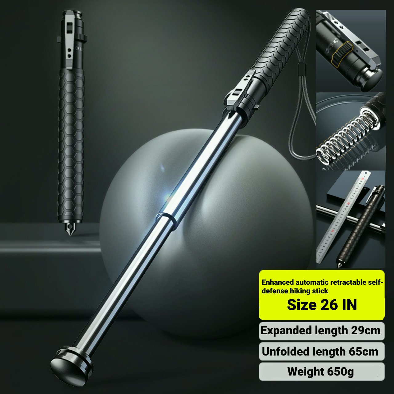 š„Last Day Promotion š„Enhanced Automatic Retractable Self-Defense Hiking Stickš„(Buy 2 Get 10% Off)