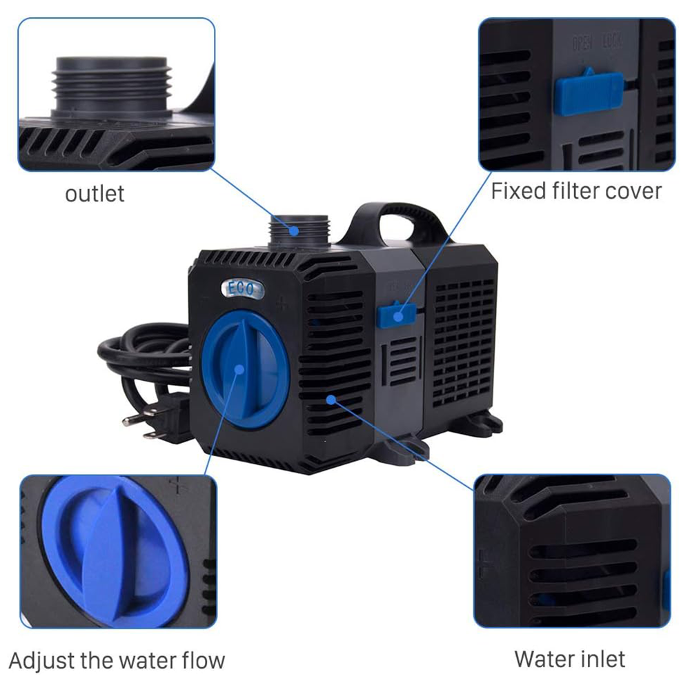 2100GPH Powerful Frequency Conversion Water Pump, Adjustable Flow