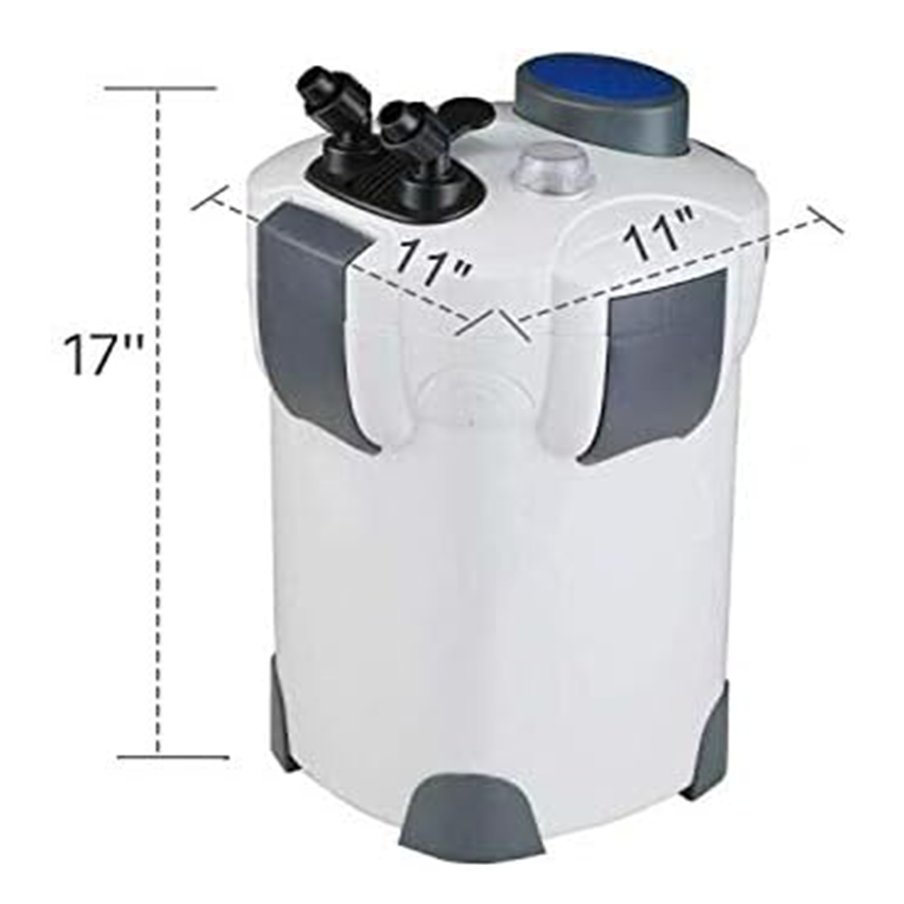 370GPH 3 Stage Canister Filter, High Performance Aquarium Filter