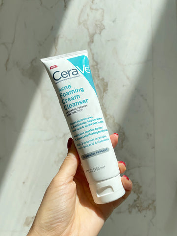 CeraVe Acne Foaming Cream Cleanser for clearer skin