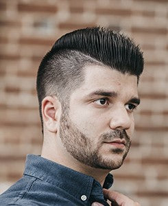 Short pompadour hairstyle inspired by Cristiano Ronaldo