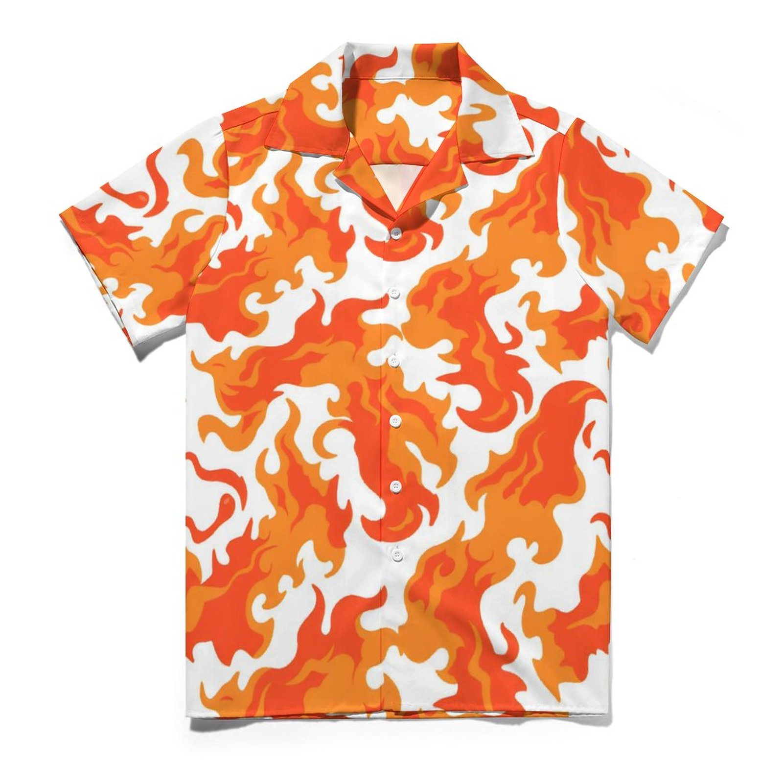 Orange-Tropical Flowers-HI VIS Aloha Shirt – Ahlo's Apparel