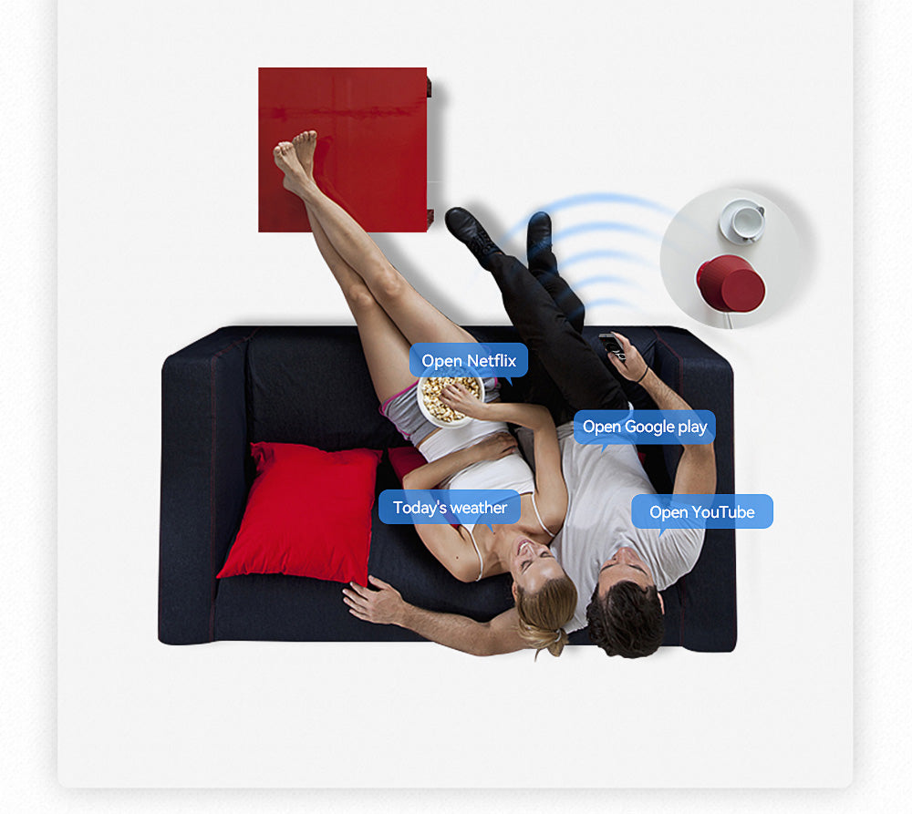 Wireless Keyboard with Air Mouse and Voice Control