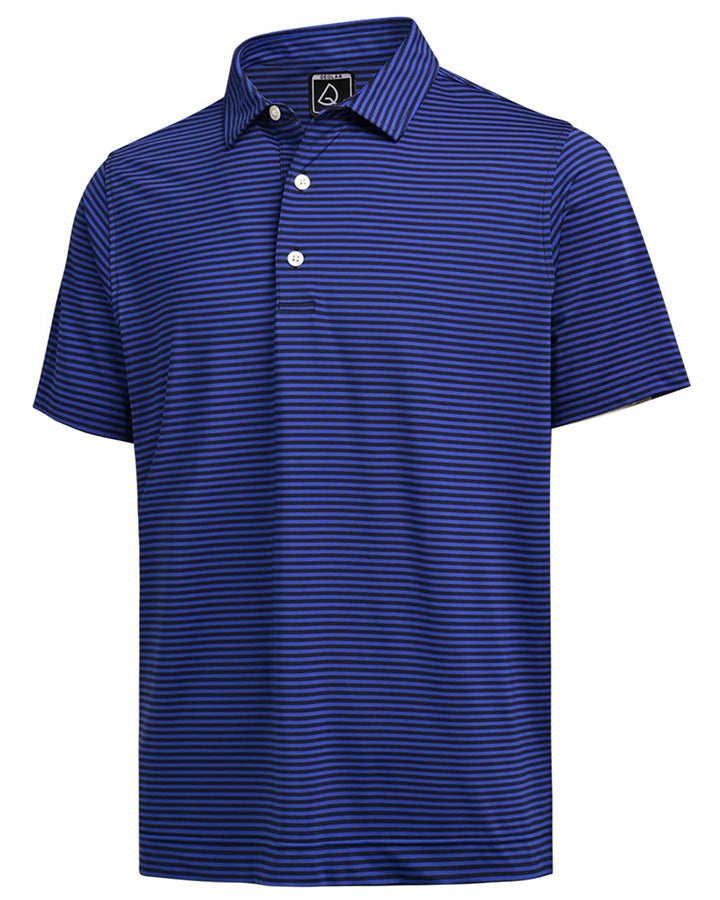 Deolax Classic Stripe Polo Shirts - Blue
